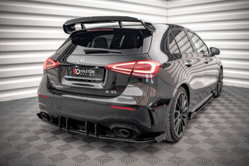 Maxton Street Pro rear diffuser + Flaps for Mercedes A35 AMG Hatchback Aero Pack W177
