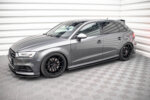 Maxton Street Pro side skirt diffusers for Audi S3 / A3 S-Line Sportback 8V Facelift