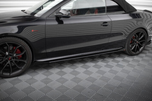 Maxton Street Pro side skirt diffusers + Flaps for Audi A5 / A5 S-Line / S5 Coupe / Cabrio 8T / 8T Facelift
