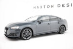 Maxton Street Pro side skirt diffusers + Flaps for Audi A5 Sportback F5 Facelift