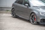 Maxton Street Pro side skirt diffusers + Flaps for Audi RS3 8V Sportback