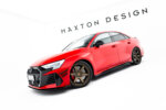 Maxton Street Pro side skirt diffusers + Flaps for Audi RS3 Sedan 8Y Facelift