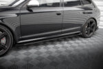 Maxton Street Pro side skirt diffusers + Flaps for Audi RS6 Avant C6