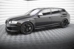 Maxton Street Pro side skirt diffusers + Flaps for Audi RS6 Avant C6