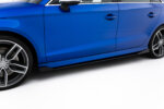 Maxton Street Pro side skirt diffusers + Flaps for Audi S3 / A3 S-Line Sedan 8V