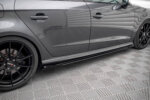 Maxton Street Pro side skirt diffusers + Flaps for Audi S3 / A3 S-Line Sportback 8V Facelift