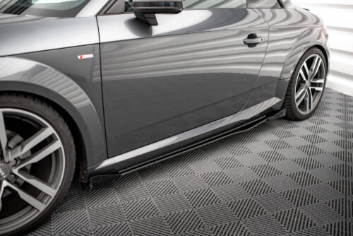 Maxton Street Pro side skirt diffusers + Flaps for Audi TT S / S-Line 8S