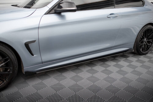 Maxton Street Pro side skirt diffusers + Flaps for BMW 4 Coupe / Gran Coupe / Cabrio M-Pack F32 / F36 / F33