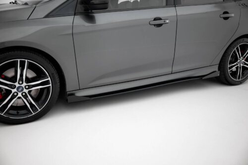 Maxton Street Pro side skirt diffusers + Flaps for Ford Focus ST Mk3 Facelift