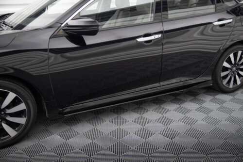Maxton Street Pro side skirt diffusers + Flaps for Honda Civic Mk10