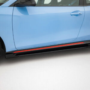 Maxton Street Pro side skirt diffusers + Flaps for Hyundai Veloster N Mk2