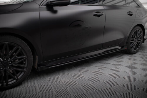 Maxton Street Pro side skirt diffusers + Flaps for Kia Proceed GT / GT-Line Mk1 Facelift / Ceed GT Mk3 Facelift