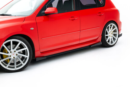 Maxton Street Pro side skirt diffusers + Flaps for Mazda 3 MPS Mk1