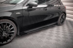Maxton Street Pro side skirt diffusers + Flaps for Mercedes A35 AMG / AMG-Line Aero Pack W177