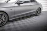 Maxton Street Pro side skirt diffusers + Flaps for Mercedes-AMG C43 Coupe / Cabrio C205 Facelift / A205 Facelift