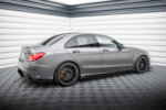 Maxton Street Pro side skirt diffusers + Flaps for Mercedes-AMG C63 Sedan / Estate W205 Facelift