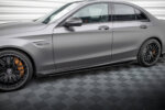 Maxton Street Pro side skirt diffusers + Flaps for Mercedes-AMG C63 Sedan / Estate W205 Facelift