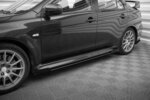Maxton Street Pro side skirt diffusers + Flaps for Mitsubishi Lancer EVO X