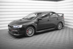 Maxton Street Pro side skirt diffusers + Flaps for Mitsubishi Lancer EVO X