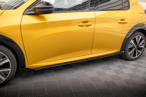 Maxton Street Pro side skirt diffusers + Flaps for Peugeot 208 GT Mk2