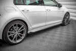 Maxton Street Pro side skirt diffusers + Flaps for Volkswagen Golf R Mk7