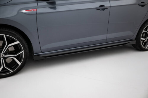 Maxton Street Pro side skirt diffusers + Flaps for Volkswagen Polo GTI Mk6 Facelift