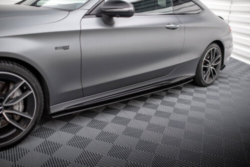 Maxton Street Pro side skirt diffusers for Mercedes-AMG C43 Coupe / Cabrio C205 Facelift / A205 Facelift