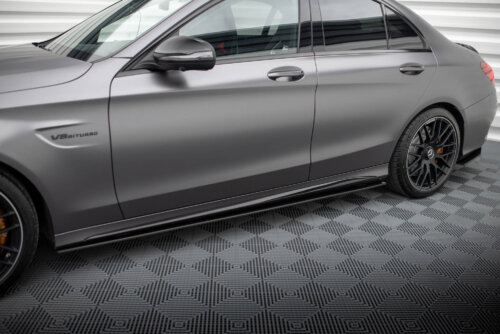 Maxton Street Pro side skirt diffusers for Mercedes-AMG C63 Sedan / Estate W205 Facelift