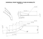 Maxton Universal Front Bumper LIP Add-on Winglets