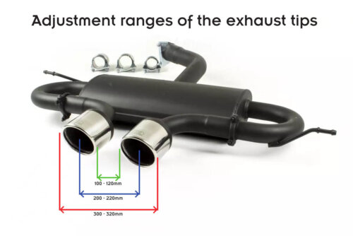 Maxton Volkswagen Golf VI, Golf V R32, Scirocco 3 Sports Exhaust Muffler Exhaust