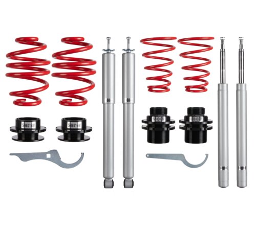 JOM Redline coilovers for BMW E30 Estate/Convertible 316/316i/318i/320i/323i/325i/324D/TD, 5.86-5.93, only 51 mm strut, thread/spring