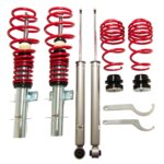 JOM Redline coilovers for VW Polo 9N, 9N2, 9N3 and Fox 5Z 1.2, 1.4, 1.6, 1.8T, 1.4 TDi, 1.9SDi, 1.9TDi, model year 04.2002-2009
