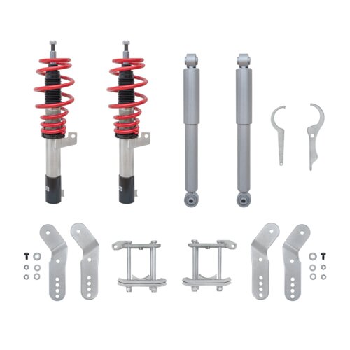 JOM Redline coilovers for VW Caddy 3 (2KA / 2KB) 1.9TDi / DSG, 2.0TDi / DSG from model year 2004, except four-wheel-drive models
