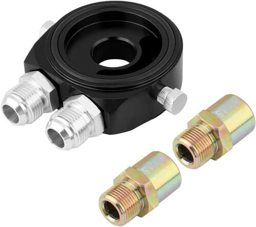 Oil filter adapter - 2x AN10 outlet (sandwich plate)