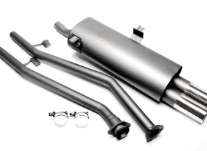 TA Technix sports rear silencer for BMW 3er Limousine, 3er Touring, 3er Cabriolet (E30) 1982-1993