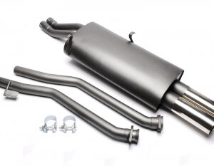 TA Technix sports rear silencer for BMW 3er Limousine, 3er Touring, 3er Cabriolet (E30) 1985-1991