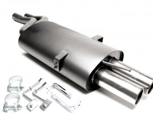 TA Technix sports rear silencer for BMW 3er Limousine, 3er Coupe, 3er Cabriolet, 3er Touring (E46) 2000
