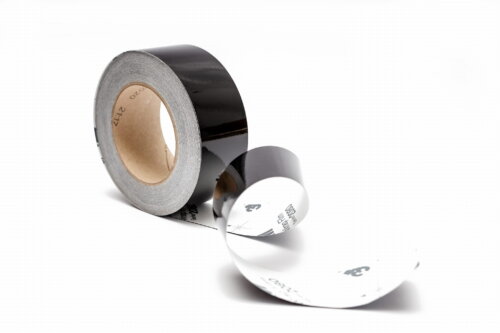 Black self-adhesive tape for chrome trims