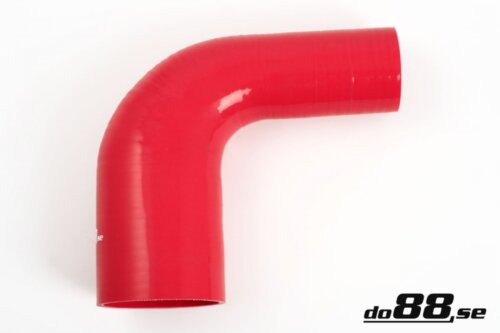 Silicone hose red 90° 2,25 - 2.75"
