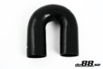 Silicone hose black 180° 4.25" (108 mm)