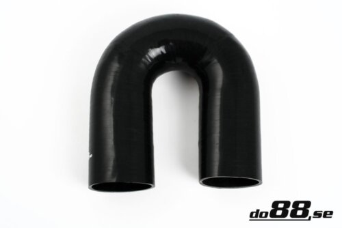 Silicone hose black 180° 4.25" (108 mm)