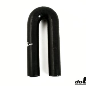 Silicone hose black 180° 0.43" (11 mm)