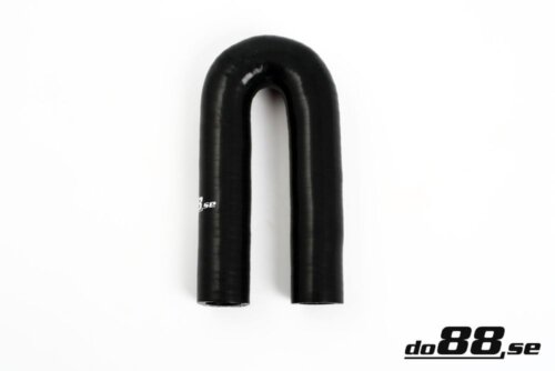 Silicone hose black 180° 0.75" (19 mm)