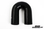 Silicone hose black 180° 2.56" (65 mm)