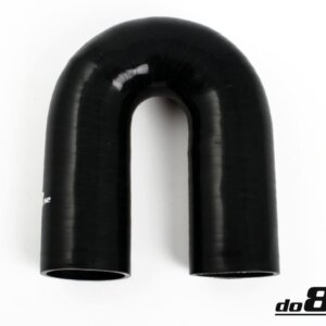 Silicone hose black 180° 2.56" (65 mm)