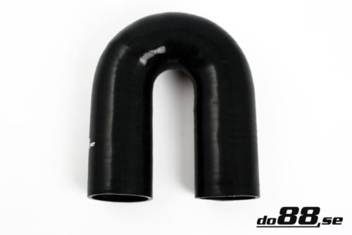 Silicone hose black 180° 2.56" (65 mm)