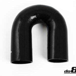 Silicone hose black 180° 3.75" (95 mm)