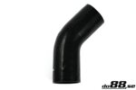Silicone hose black 45° 4.25" (108 mm)