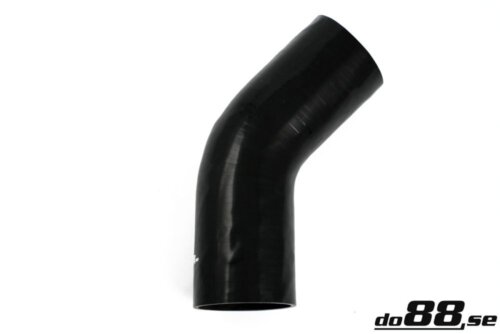 Silicone hose black 45° 4.25" (108 mm)