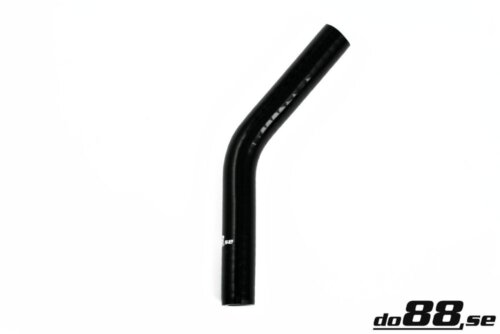 Silicone hose black 45° 0.5" (13 mm)